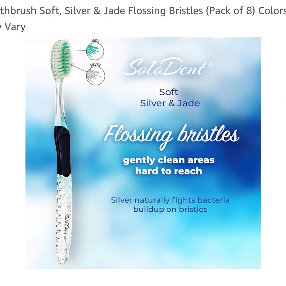Silver and Jade Toothbrush Set